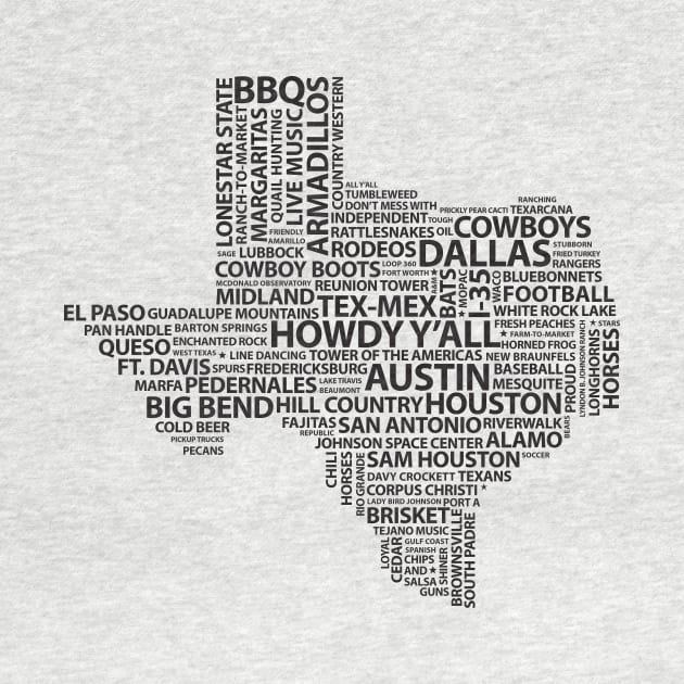Words of Texas by GreatTexasApparel